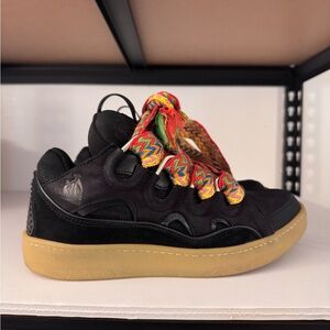 LANVIN CURB SUEDE SNEAKERS